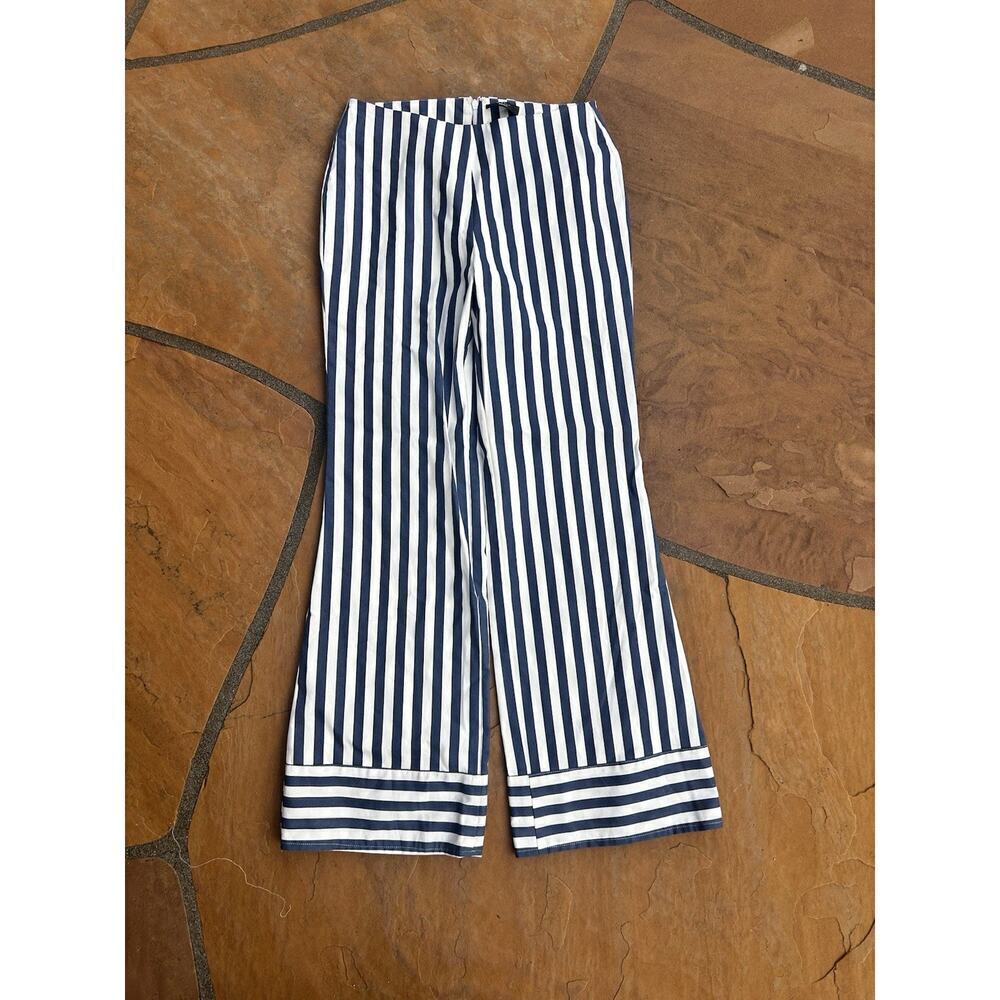 NWT VICI Green White Striped PANTS, S High Waist ES